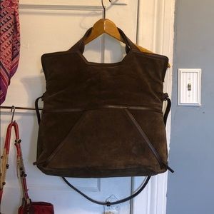 Worn timberland messenger bag